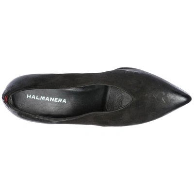 Shop Halmanera Women's Leather Pumps Court Shoes High Heel Rouge 01 In Black
