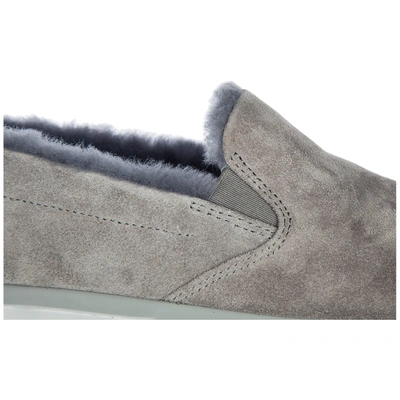 Shop Prada Slip-on Shoes In Grey