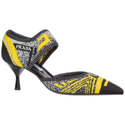 Shop Prada Women's Pumps Court Heel Shoes In Black
