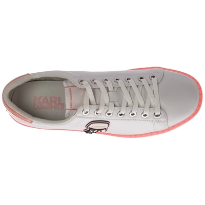 Shop Karl Lagerfeld Women's Shoes Leather Trainers Sneakers  Karl/ikonic Kupsole Ii In Pink