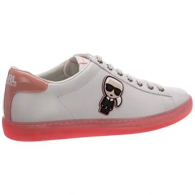 Shop Karl Lagerfeld Women's Shoes Leather Trainers Sneakers  Karl/ikonic Kupsole Ii In Pink