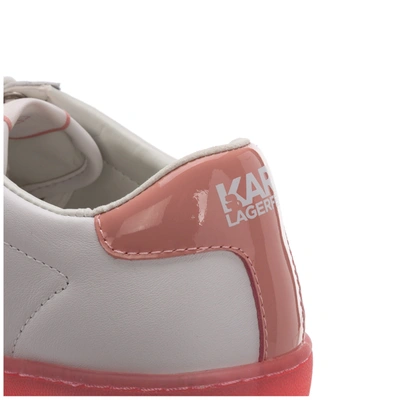 Shop Karl Lagerfeld Women's Shoes Leather Trainers Sneakers  Karl/ikonic Kupsole Ii In Pink