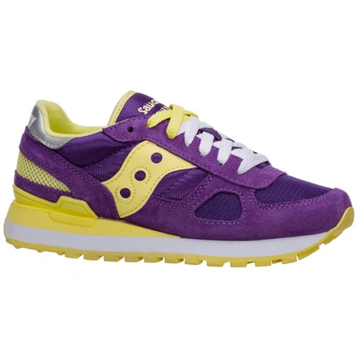 Shop Saucony Women's Shoes Suede Trainers Sneakers Shadow Original In Purple