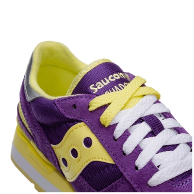 Shop Saucony Women's Shoes Suede Trainers Sneakers Shadow Original In Purple