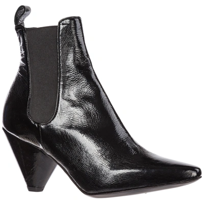 Shop Premiata Women's Leather Heel'ankle Boots Booties In Black