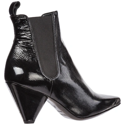 Shop Premiata Women's Leather Heel'ankle Boots Booties In Black