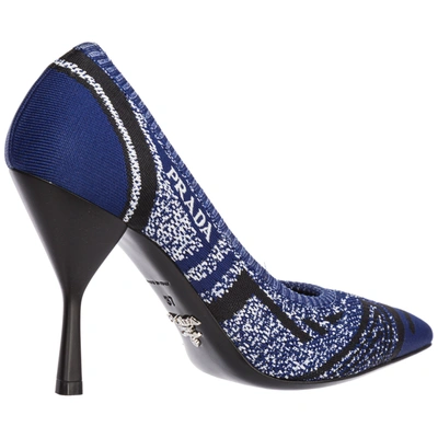 Shop Prada Women's Pumps Court Heel Shoes In Blue