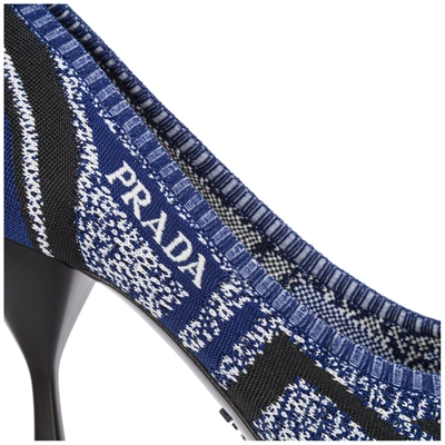 Shop Prada Women's Pumps Court Heel Shoes In Blue