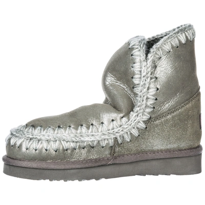 Shop Mou Women's Suede Ankle Boots Booties Eskimo 18 In Grey