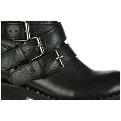 Shop Ash Women's Leather Ankle Boots Booties In Black