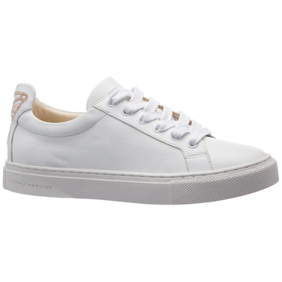 Shop Sophia Webster Women's Shoes Leather Trainers Sneakers Butterfly In White