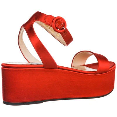 Shop Prada Women's Sandals In Red