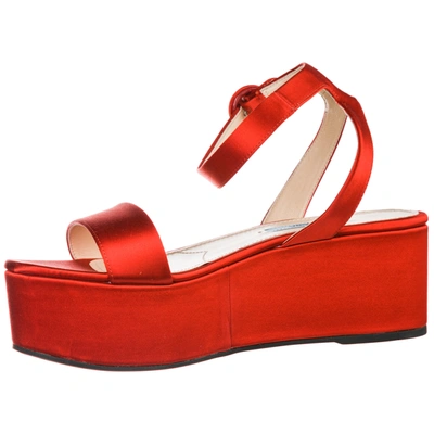 Shop Prada Women's Sandals In Red