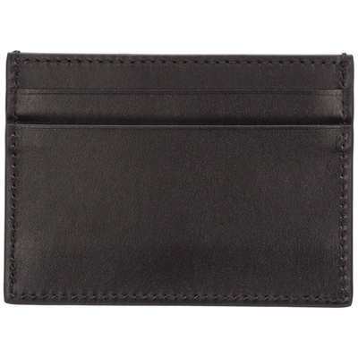 Shop Moschino Men's Genuine Leather Credit Card Case Holder Wallet In Black