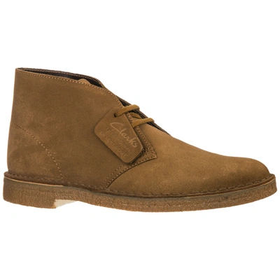 Shop Clarks Men's Suede Desert Boots Lace Up Ankle Boots Desert In Brown