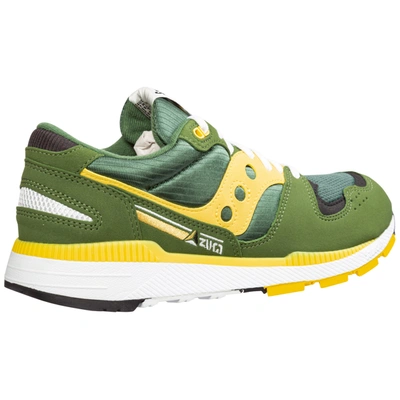 Shop Saucony Men's Shoes Suede Trainers Sneakers Azura In Green