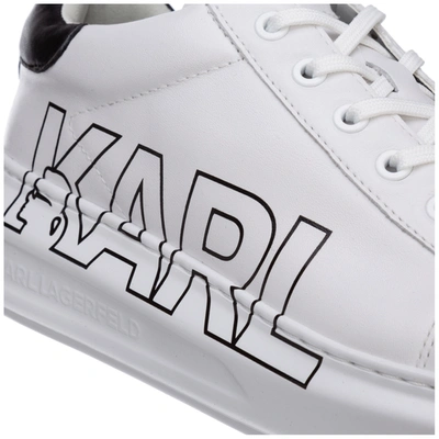 Shop Karl Lagerfeld Men's Shoes Leather Trainers Sneakers  Kapri In White