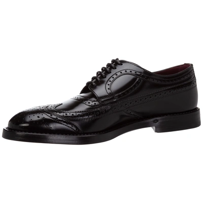 Shop Dolce & Gabbana Men's Classic Leather Lace Up Laced Formal Shoes Derby Brogue In Black