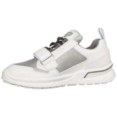 Shop Prada Men's Shoes Leather Trainers Sneakers Wrk In White