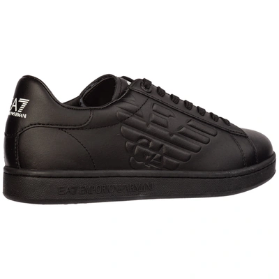 Shop Ea7 Men's Shoes Leather Trainers Sneakers  New Classic Cc In Black