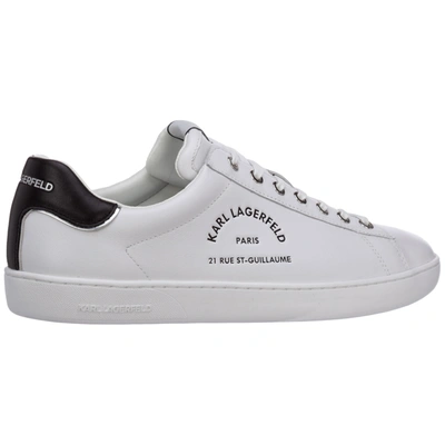 Shop Karl Lagerfeld Men's Shoes Leather Trainers Sneakers In White