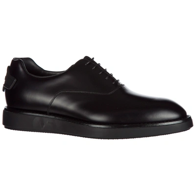 Shop Prada Men's Classic Leather Lace Up Laced Formal Shoes Oxford In Black