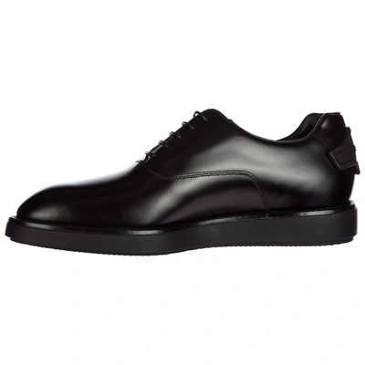 Shop Prada Men's Classic Leather Lace Up Laced Formal Shoes Oxford In Black