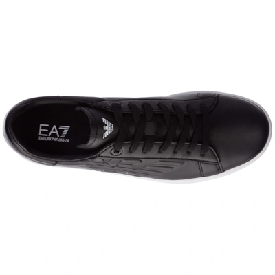 Shop Ea7 Men's Shoes Leather Trainers Sneakers  Classic Cc In Black