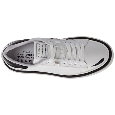 Shop John Richmond Men's Shoes Leather Trainers Sneakers In White