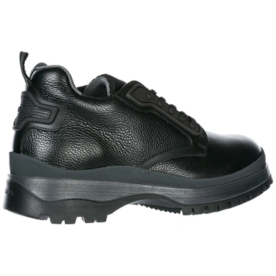 Shop Prada Men's Shoes Leather Trainers Sneakers In Black