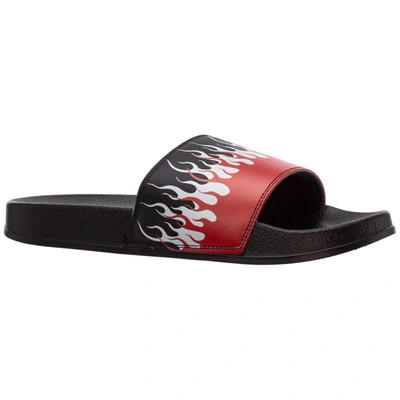 Shop Vision Of Super Men's Slippers Sandals Rubber In Black