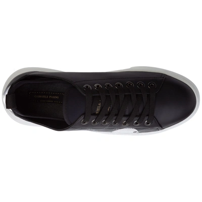Shop Gabriele Pasini Men's Shoes Leather Trainers Sneakers In Black