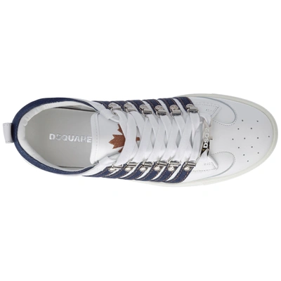Shop Dsquared2 Men's Shoes Leather Trainers Sneakers 251 In White