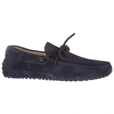 Shop Tod's Men's Suede Loafers Moccasins  Laccetti In Blue