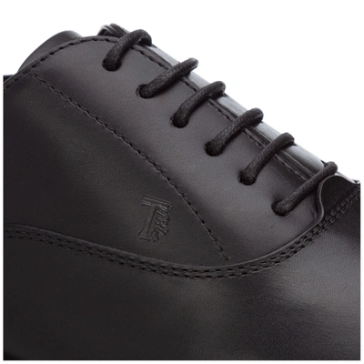 Shop Tod's Men's Classic Leather Lace Up Laced Formal Shoes Oxford In Black