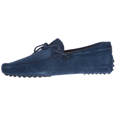 Shop Tod's Men's Suede Loafers Moccasins Gommino In Blue