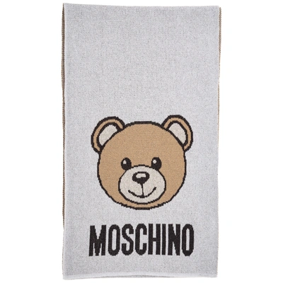 Shop Moschino Women's Scarf Teddy In Grey