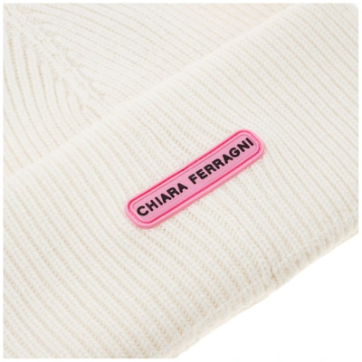 Shop Chiara Ferragni Women's Beanie Hat   Eyelike In White