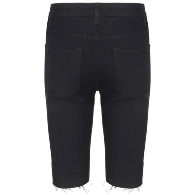 Shop Saint Laurent Women's Shorts Jeans Denim Summer In Black