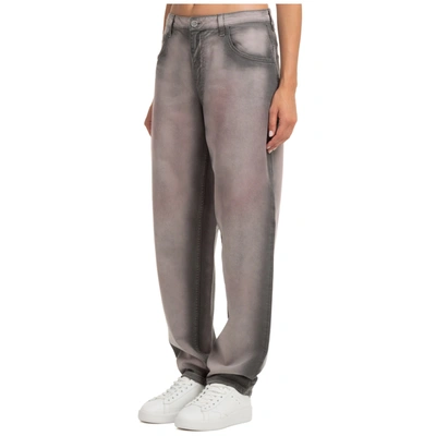 Shop Alberta Ferretti Women's Straight Fit Jeans   Athleisure In Grey