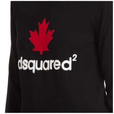 Shop Dsquared2 Women's Jumper Sweater Crew Neck Round In Black