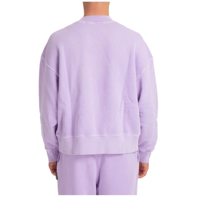 Shop Palm Angels Men's Sweatshirt Sweat   Curved Logo In Purple