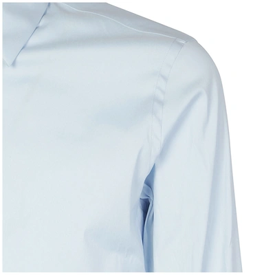 Shop Prada Men's Long Sleeve Shirt Dress Shirt In Light Blue