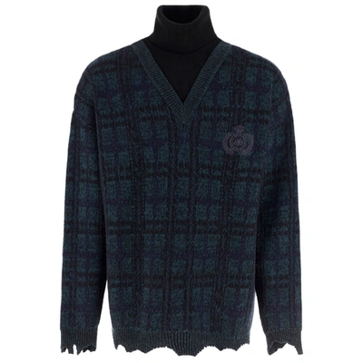 Shop Balenciaga Men's Polo Neck Turtleneck Jumper Sweater In Blue