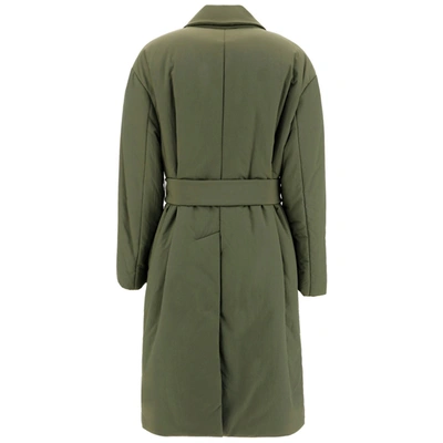 Shop Off-white Men's Double Breasted Coat Overcoat In Green