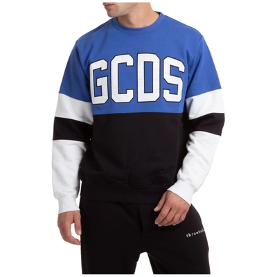 Shop Gcds Men's Sweatshirt Sweat   Ultralogo Hockey In Blue