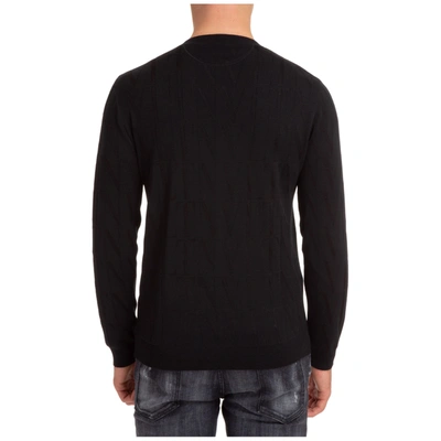 Shop Valentino Men's Crew Neck Neckline Jumper Sweater Pullover In Black