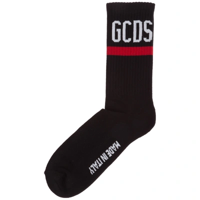 Shop Gcds Men's Socks Logo In Black