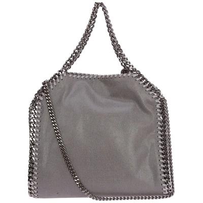 Stella Mccartney Falabella Chain Detail Fold-over Tote Bag In Grey