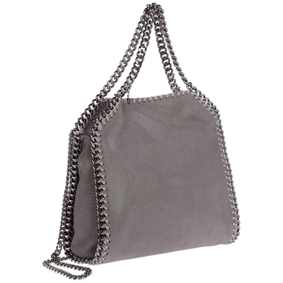 Stella Mccartney Falabella Chain Detail Fold-over Tote Bag In Grey